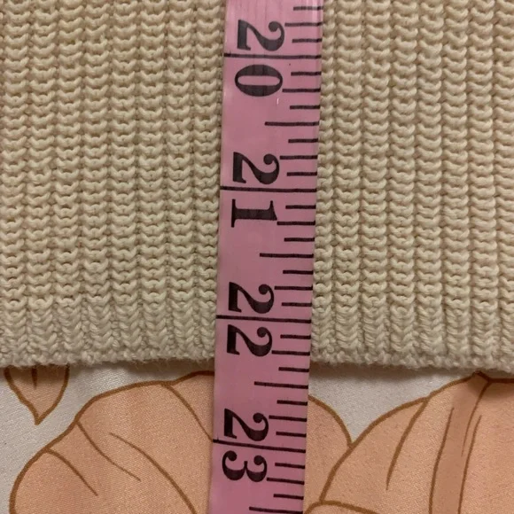 J. Crew Cream and Black Striped V-Neck Sweater size large euc - Picture 5 of 6